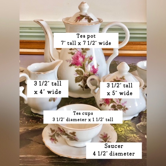 Vintage 1950s Children’s Tea Set China by Fred Roberts Co. - Picture 13 of 15